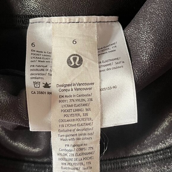 Lululemon Wunder Train High-Rise Crop 23" Foil Size 6 - Picture 11 of 12